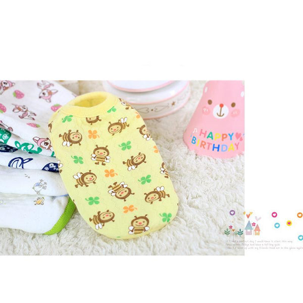 Cartoon Print Teacup Dog Vest