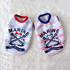 Marine Print Clothes For Teacup Puppies