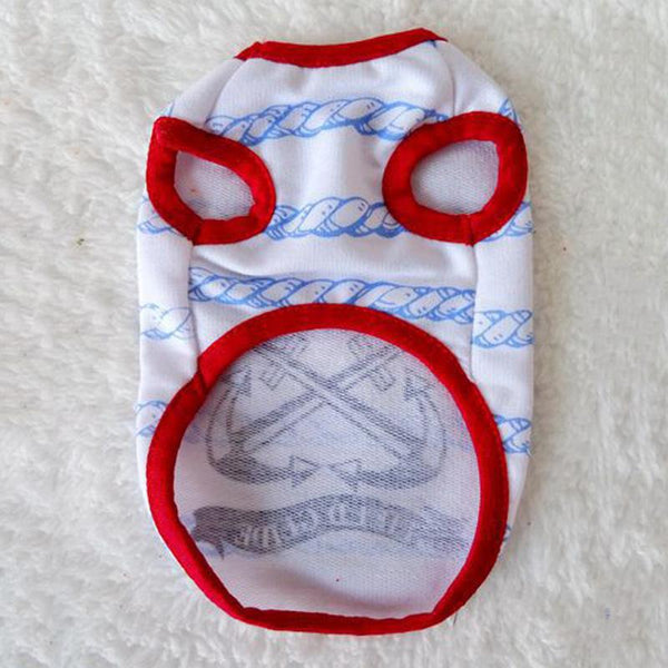 Marine Print Clothes For Teacup Puppies