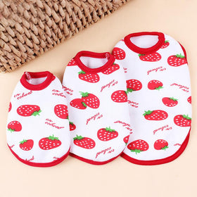 Sweet Strawberry Printed Clothes For Teacup Puppies