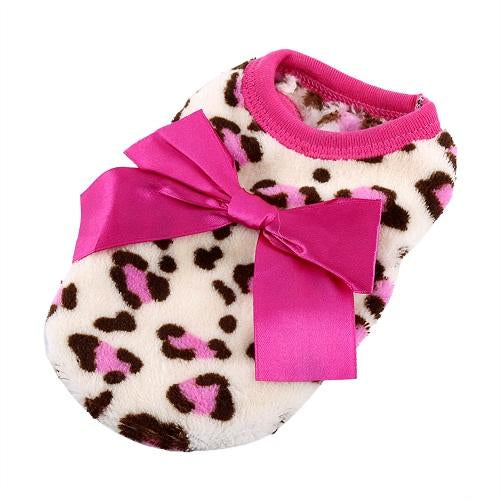 Soft Coral Fleece Clothes For Teacup Puppies