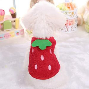 Strawberry Costume Clothes for Teacup Puppies